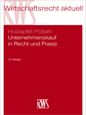 cover image of Unternehmenskauf in Recht und Praxis